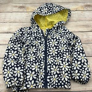 Gymboree Navy Blue White and Yellow Windbreaker Jacket Size XS (4)